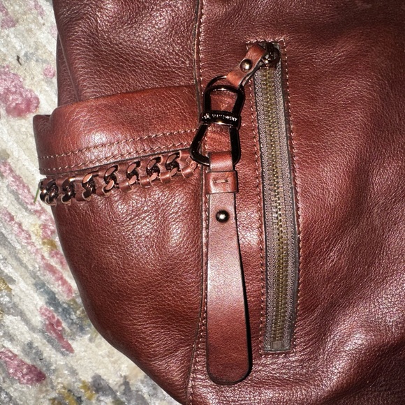 B. Makowsky Brown Leather Hobo Bag - Picture 2 of 4